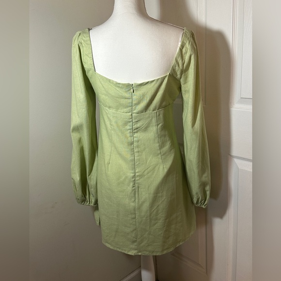 NWT - Princess Polly Hastings Long Sleeve Mini Dress in green. - Picture 2 of 8